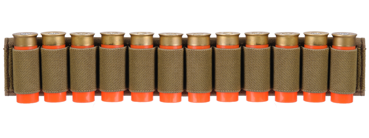 CA-383T SHOTGUN SHELLS (12) HOLDER FOR SLING OR BELT (TAN) - Click Image to Close