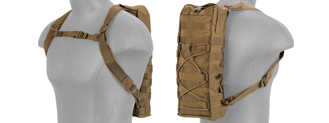 CA-384T MOLLE ATTACHABLE HYDRATION BACKPACK (TAN) - Click Image to Close