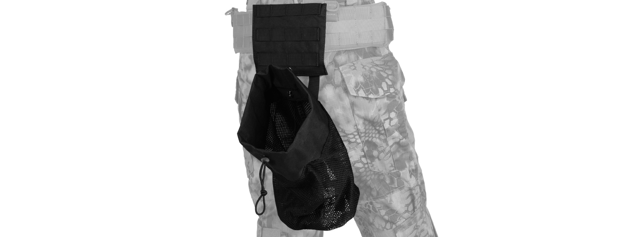 CA-389B MOLLE PLATFORM FOLD-AWAY NETTING DUMP POUCH (BLACK) - Click Image to Close