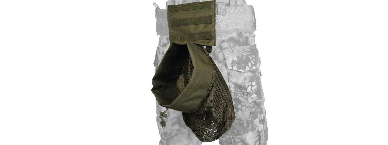 CA-389G MOLLE PLATFORM FOLD-AWAY NETTING DUMP POUCH (OD GREEN) - Click Image to Close