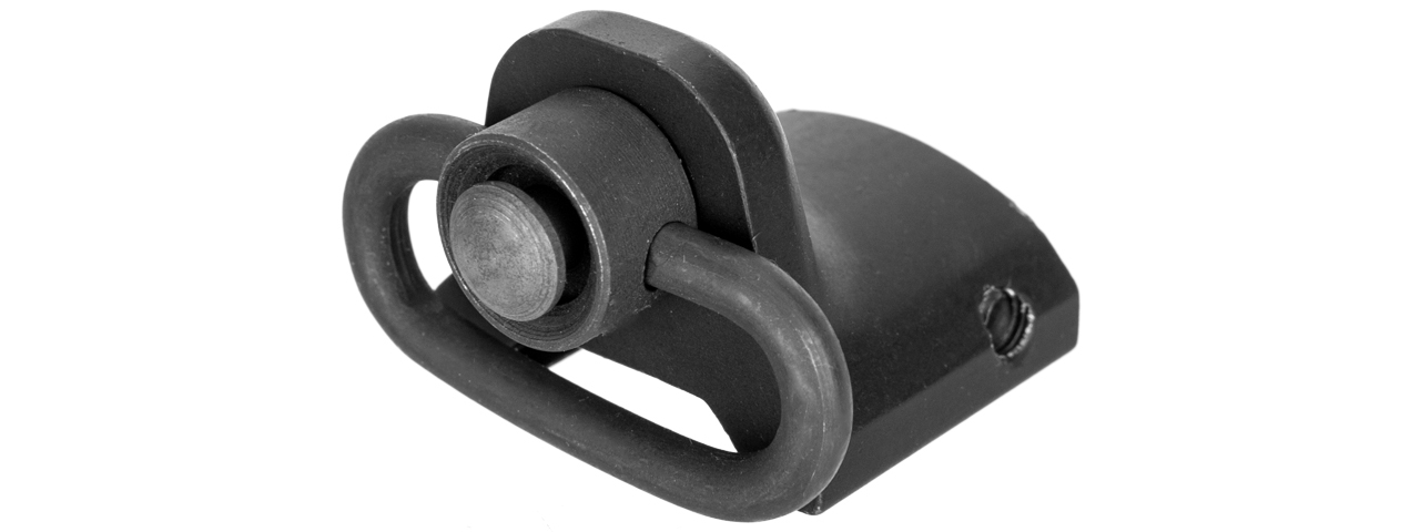 Lancer Tactical CA-464B Rail Mount Hand Stop w/ QD sling swivel - Black - Click Image to Close