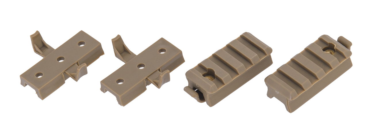 CA-717T HELMET RAIL PLASTIC MOUNT SET (DARK EARTH) - Click Image to Close