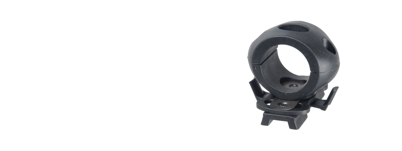 Lancer Tactical CA-754B Helmet Rail Clamp for 1.2" Flashlight, Black - Click Image to Close