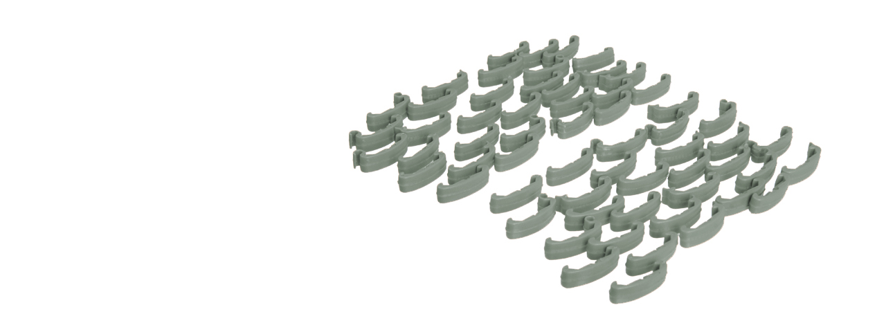 Lancer Tactical CA-758G Rail Index Clips 60 Pieces Set - Foliage Green - Click Image to Close