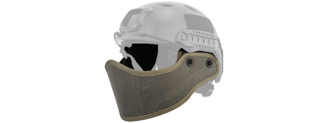 Lancer Tactical CA-801G HELMET Armour Face in OD Green - Click Image to Close