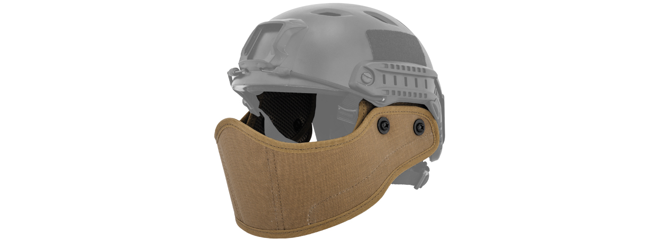 Lancer Tactical CA-801T HELMET Armour Face in Tan - Click Image to Close