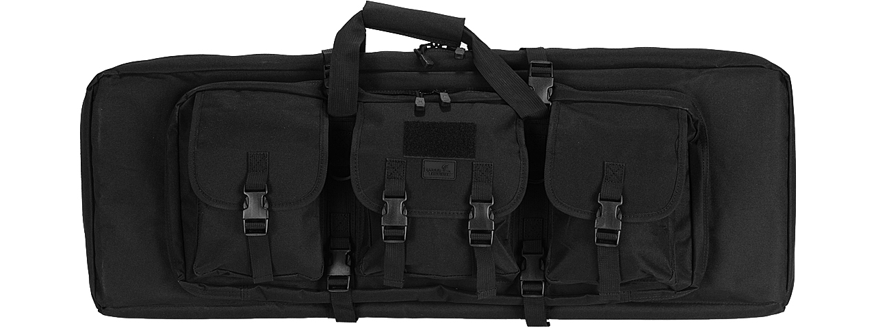 CA-982B 36" DOUBLE GUN BAG (BLACK) w/LOCKABLE ZIPPER - Click Image to Close