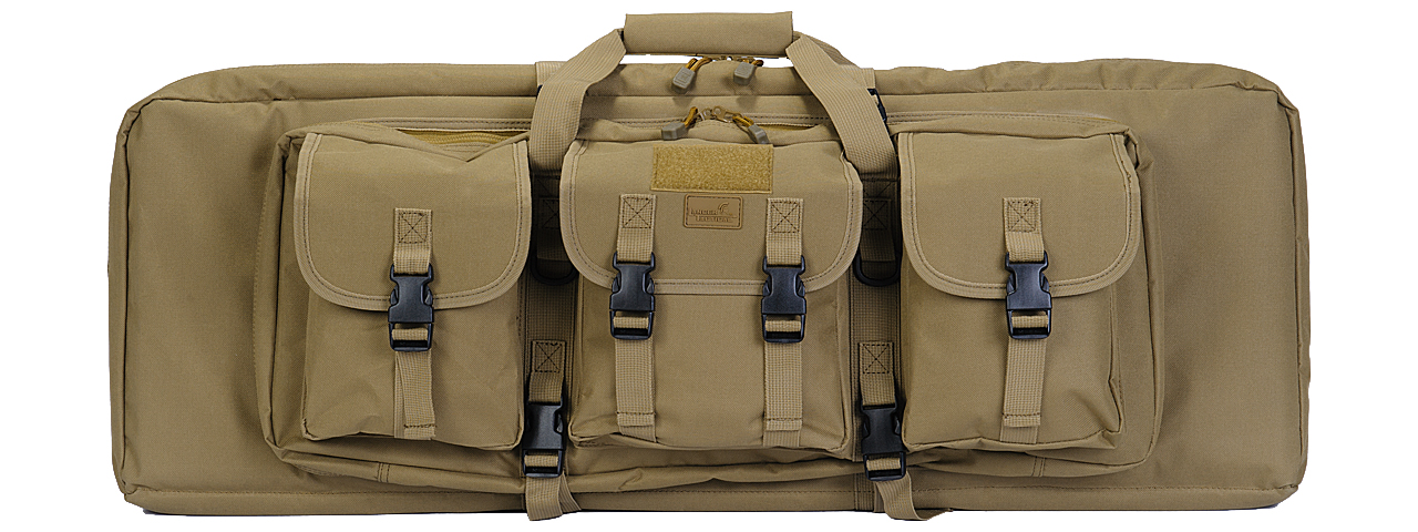 CA-982T 36" DOUBLE GUN BAG (TAN) w/LOCKABLE ZIPPER - Click Image to Close