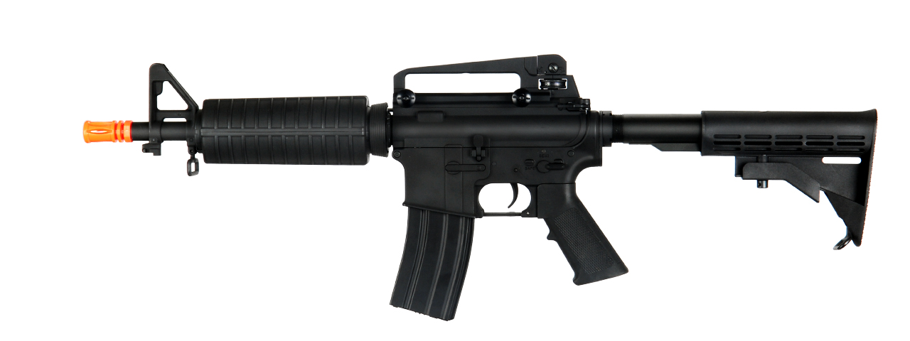 CM018 M4 METAL GEAR AEG RIFLE W/ LE STOCK AND CARRY HANDLE (BLACK) - Click Image to Close