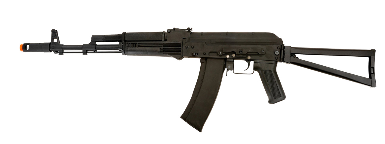 LANCER TACTICAL FULL METAL AKS-74 W/ SKELETONIZED FOLDING STOCK (BLACK) - Click Image to Close