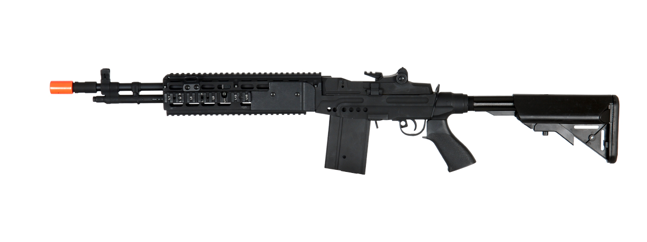 Cyma CM032EBR-B M14 EBR RIS AEG Metal Gear, Full Metal Body, Adjustable Crane Stock in Black - Click Image to Close