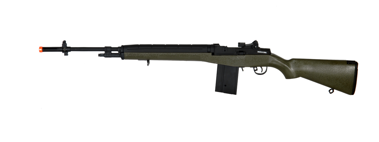 Cyma CM032GREEN M14 AEG Metal Gear, ABS Body in OD Green - Click Image to Close