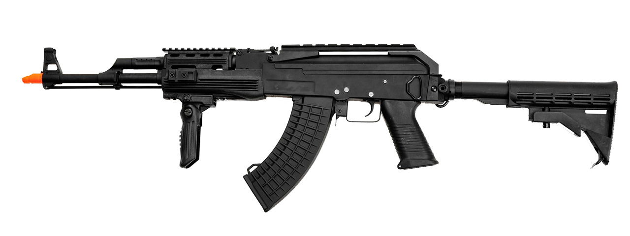 Lancer Tactical LT039C AK47 RAS Tactical Airsoft AEG Rifle (Black) - Click Image to Close