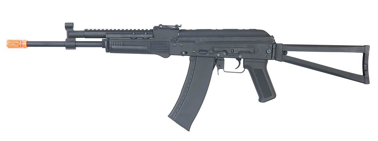 CYMA CM040J AK74 FULL METAL AEG w/GAS BLOCK RAIL (COLOR: BLACK) - Click Image to Close