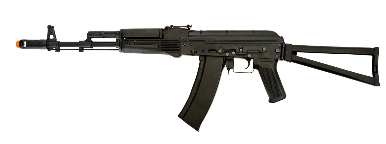 LANCER TACTICAL LT-740 AKS 101 AEG FULL METAL W/ SIDE FOLDING STOCK (BLACK) - Click Image to Close