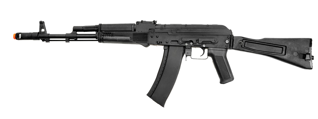LANCER TACTICAL AK-74M AIRSOFT AEG RIFLE W/ SIDE-FOLDING STOCK (BLACK) - Click Image to Close