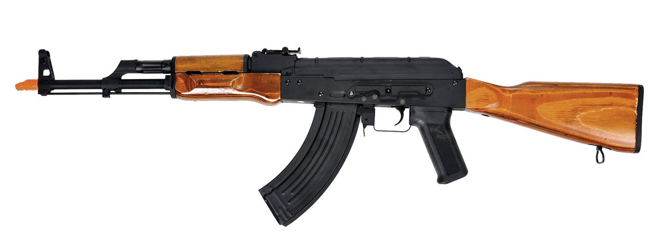 Cyma CM048M AK-47 AEG Metal Gear, Full Metal Body, Real Wood, Fixed Stock - Click Image to Close