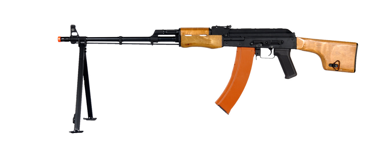 CYMA CM052 RPK FULL STEEL AEG (COLOR: BLACK & WOOD) - Click Image to Close