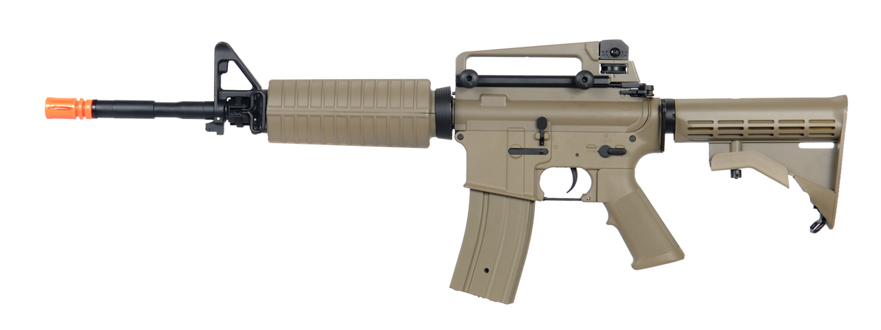 JG AIRSOFT F6604 M4A1 AEG CARBINE RIFLE W 400 FPS METAL GEARBOX - TAN - Click Image to Close