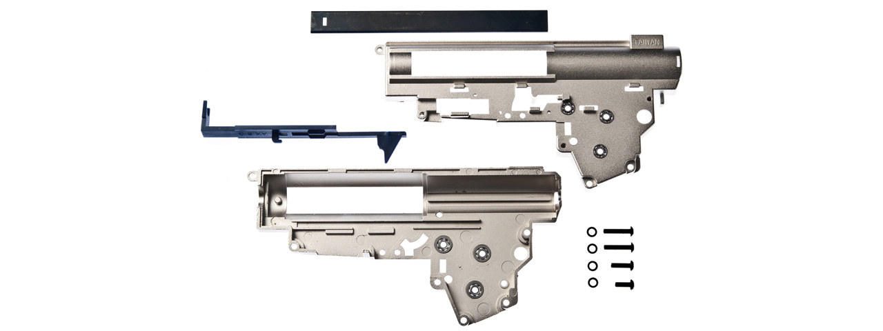 LONEX VERSION 3 METAL GEARBOX SHELL W/ 8MM BEARINGS AND TAPPET PLATE - Click Image to Close