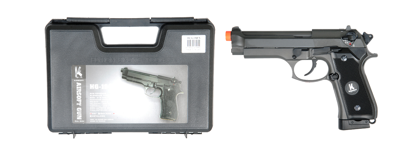 HFC HCA-194FX CO2 Gas Powered Pistol with Blowback - Semi and Auto - Click Image to Close