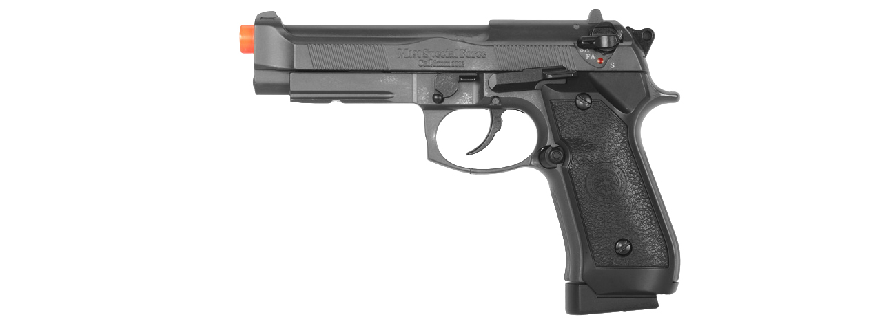 HFC AIRSOFT 199X PISTOL SPECIAL FORCES CO2 POWERED W/ GBB - BLACK - Click Image to Close