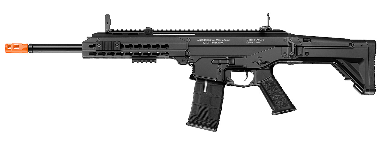 ICS-231 CXP-APE KEYMOD HANDGUARD FULL METAL AEG, LONG BARREL VERSION (COLOR: BLACK) - Click Image to Close