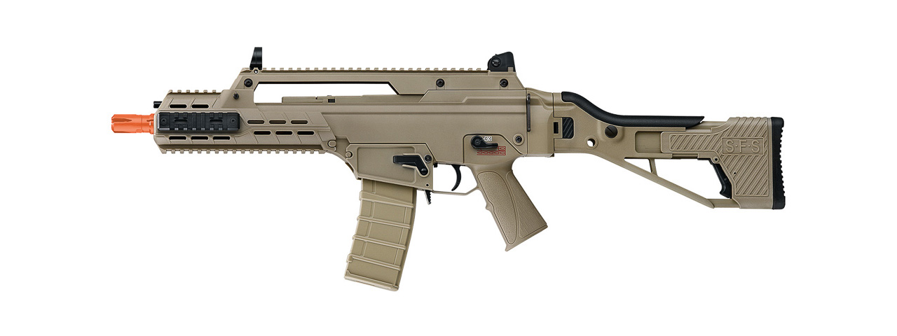 ICS G33 SERIES R36 RIS AIRSOFT GUN ASSAULT RIFLE AEG - TAN - Click Image to Close