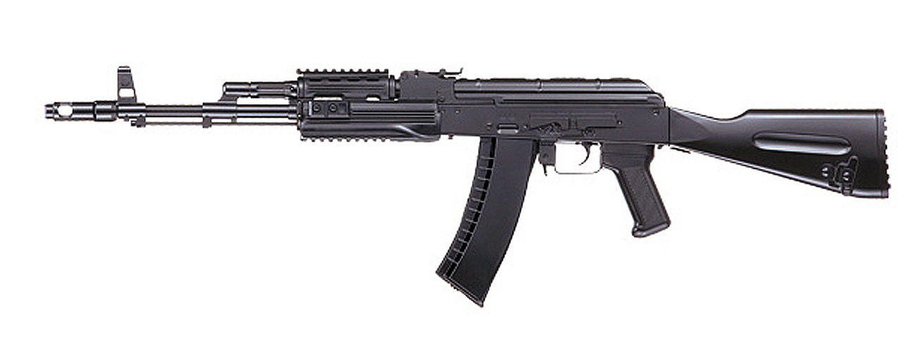 AK 74 RIS fixed stock / tactical RIS handgurard / 1 MAG / NO BATT+CHGR - Click Image to Close