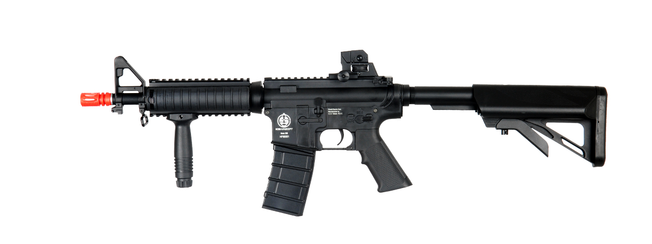 ICS AIRSOFT M4 RIS SPORTLINE AEG W/ CRANE STOCK - BLACK - Click Image to Close