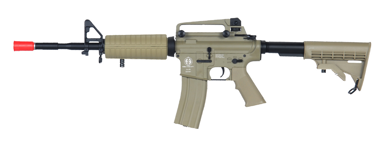 ICS AIRSOFT M4A1 AEG ASSAULT CARBINE RIFLE - TAN - Click Image to Close