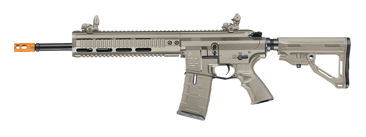 ICS-IMT-291-1 PAR MK3 MTR FULL METAL AEG (REAR WIRED) 10.5 INCH RAIL VERSION (COLOR: TAN) - Click Image to Close