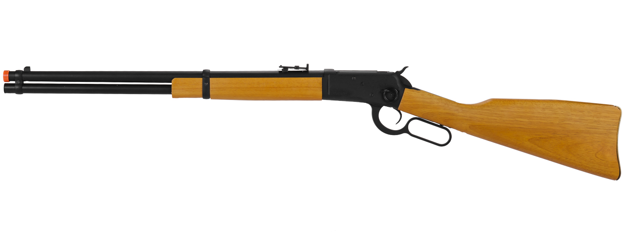 ATLAS CUSTOM WORKS LEVER ACTION GAS POWERED RIFLE w/REAL WOOD STOCK - Click Image to Close
