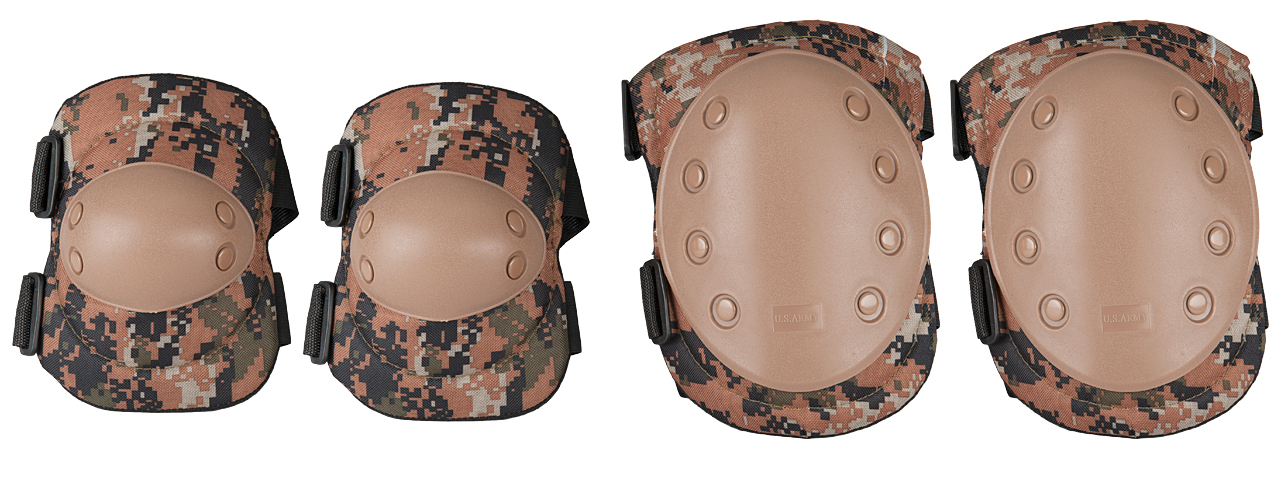 IU-A10 KNEE & ELBOW PAD SET (COLOR: WOODLAND DIGITAL) - Click Image to Close