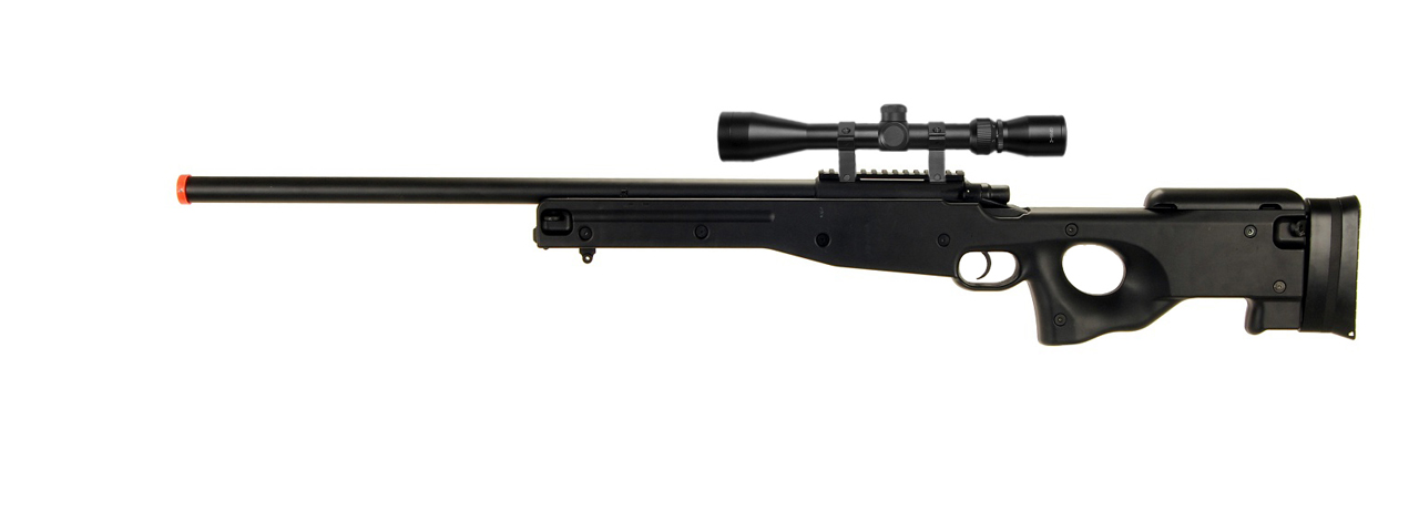 IU-L96BA BOLT ACTION SNIPER RIFLE W/ SCOPE (COLOR: BLACK) - Click Image to Close