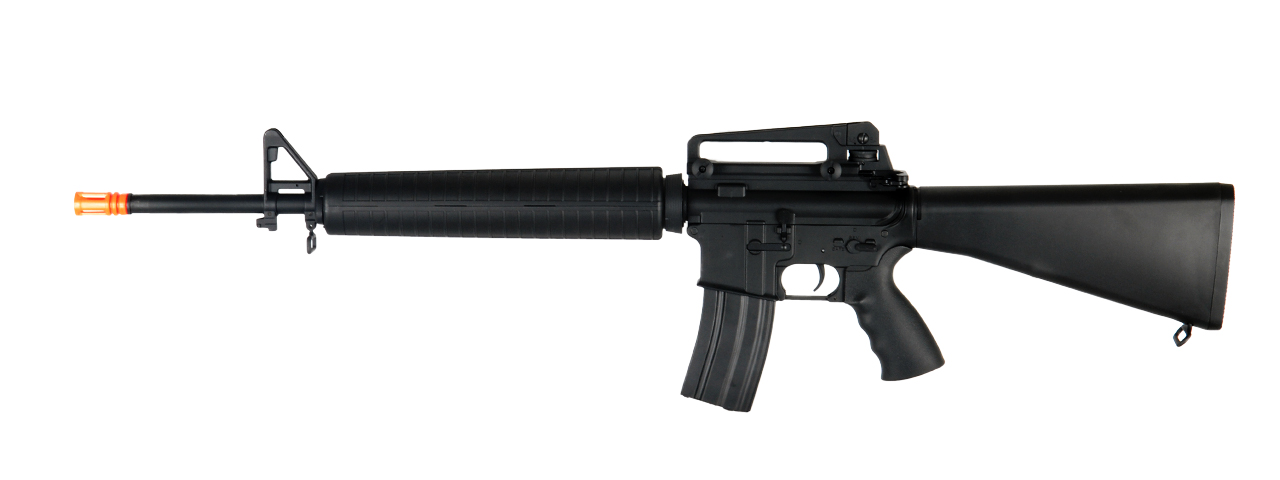 Atlas Custom Works Airsoft Full Length M16A3 AEG Rifle w/ Full Metal Gearbox (Color: Black) - Click Image to Close