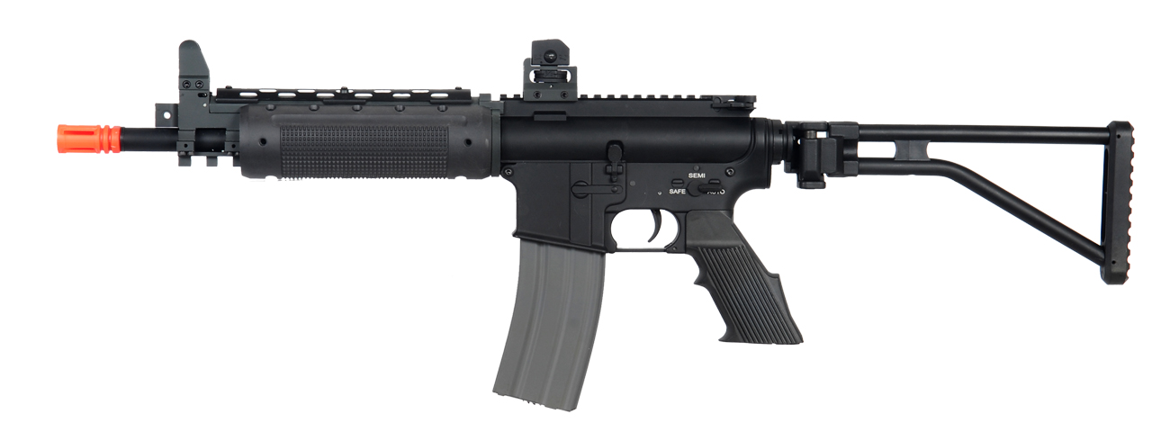 Atlas Custom Works M4 GR-300 Short Version Airsoft AEG Rifle w/ Folding Stock (Color: Black) - Click Image to Close