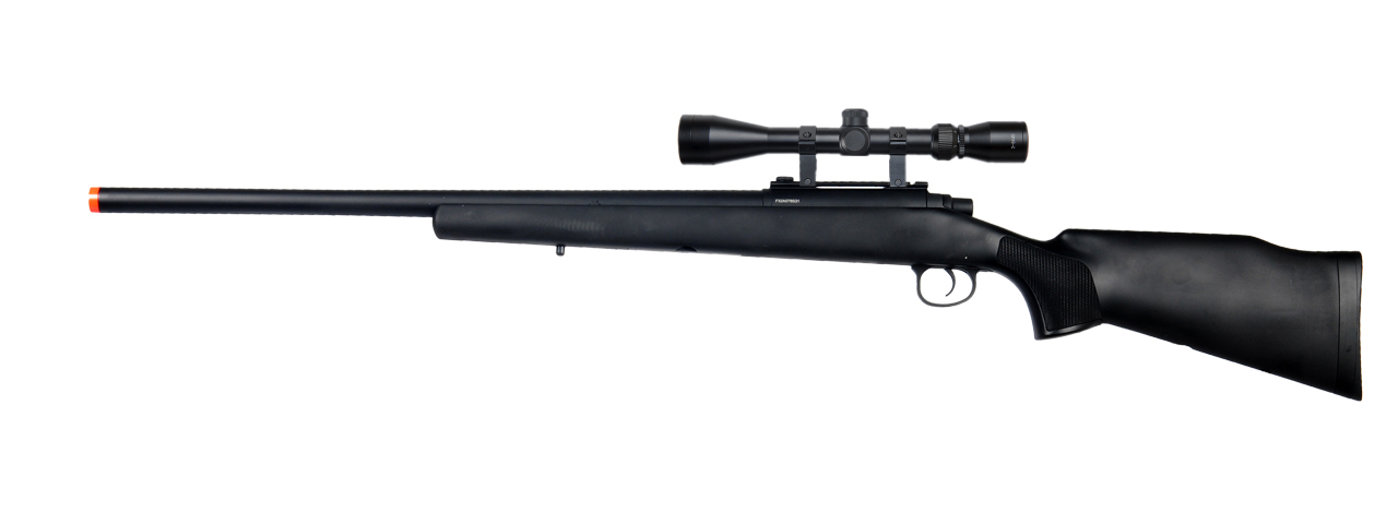 UK ARMS AIRSOFT M70 BOLT ACTION RIFLE W/ SCOPE - BLACK - Click Image to Close