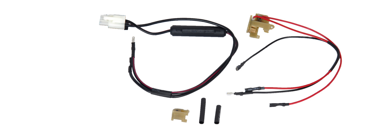 JG VERSION 2 REAR WIRED AIRSOFT AEG HARNESS - LARGE TAMIYA CONNECTOR - Click Image to Close