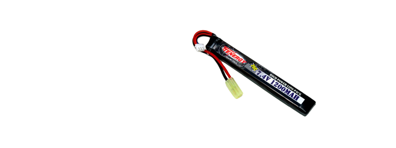 Tenergy LIPO7.4V1200S Lithium-Ion Polymer 7.4V 1200mAh Stick Rechargeable Battery Pack - Click Image to Close
