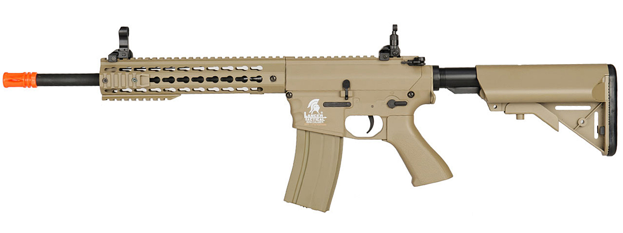 LT-12TK M4 KEYMOD 10 INCH AEG METAL GEAR (COLOR: TAN) - Click Image to Close