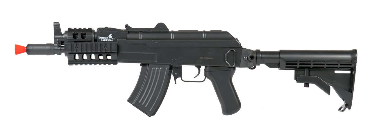 LT-16C AKS-74U RIS AEG METAL GEAR w/RETRACTABLE LE STOCK (COLOR: BLACK) - Click Image to Close