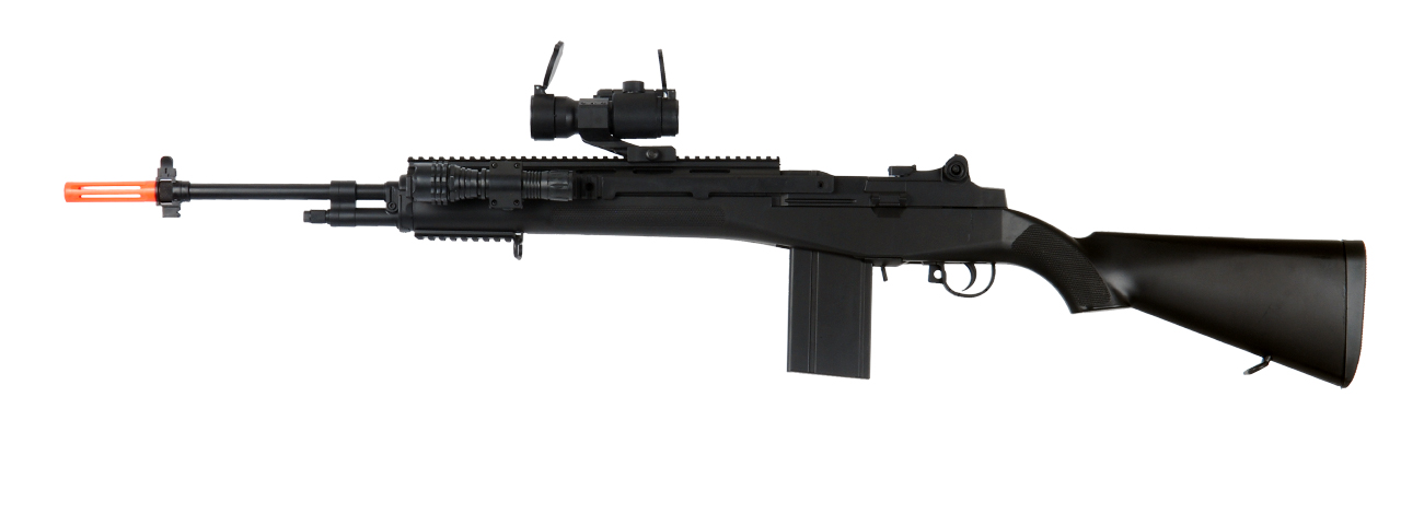 UKARMS M160B2 M14 RIS Spring Rifle w/ Flashlight, Scope - Click Image to Close