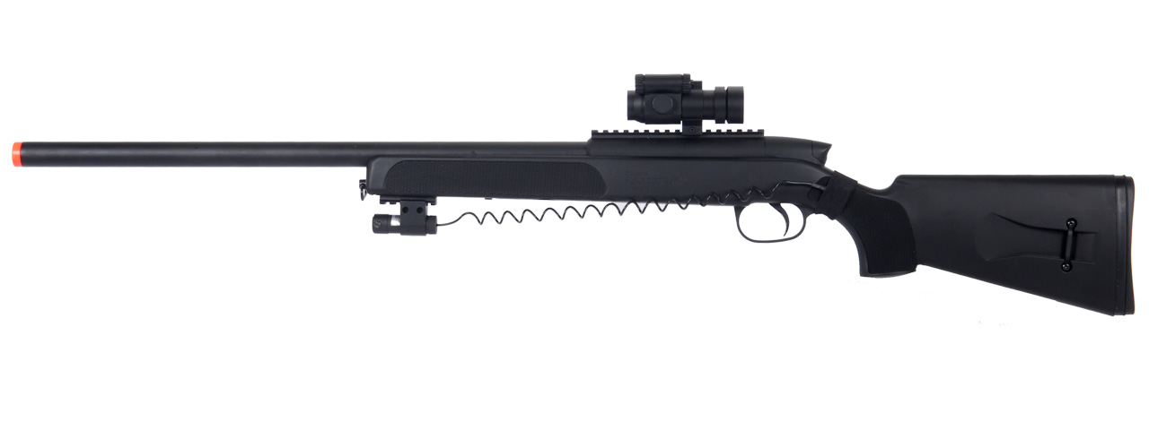 455 FPS DE AIRSOFT METAL M50P MASTER SNIPER RIFLE W/ RED DOT SCOPE - Click Image to Close