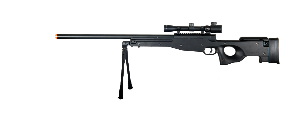 DOUBLE EAGLE FULL METAL L96 BOLT ACTION SNIPER RIFLE W/ SCOPE & BIPOD - Click Image to Close