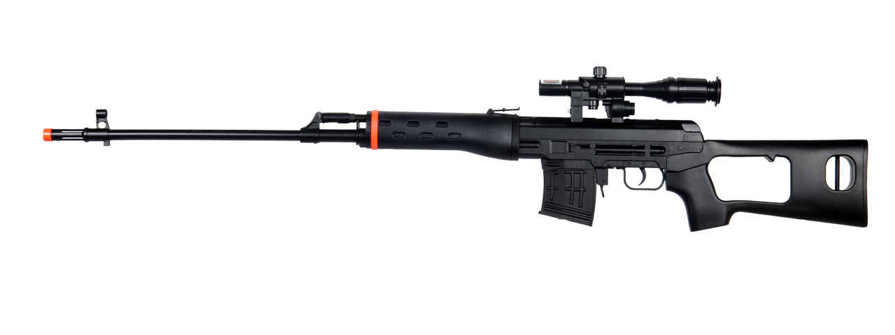 UKARMS M677B Spring Rifle with Laser and Flashlight in Black - Click Image to Close
