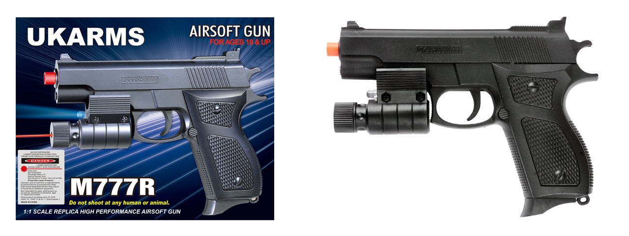UKARMS M777R Spring Pistol w/ Laser - Click Image to Close