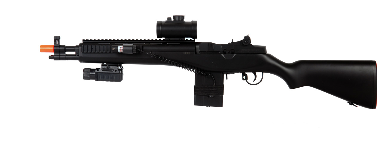 DOUBLE EAGLE M806A2 / M306P M14 AIRSOFT AEG WITH FLASHLIGHT AND LASER - Click Image to Close