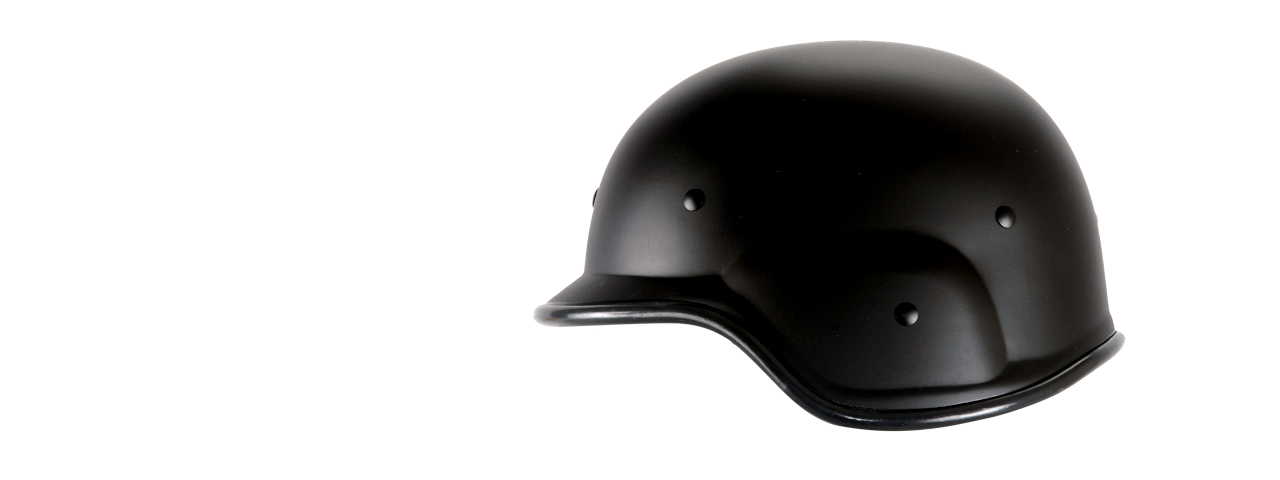 PASGT Airsoft Helmet w/ Adjustable Chin Strap (BLACK) - Click Image to Close