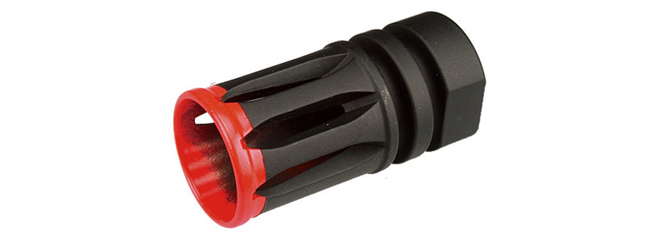 M16 Series Birdcage Flash Hider (M4A1) with Orange Tip - Click Image to Close